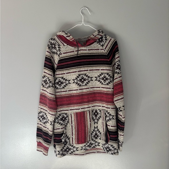 Trademark Brooklyn Cloth Hoodie Large Western print. Fleece, warm. - Picture 1 of 5